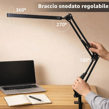 Carica l'immagine nel visualizzatore di Gallery, Carehabi Lampada da scrivania e da tavolo LED con morsetto, 10W, 3500-6000K