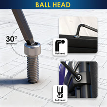 Carica l'immagine nel visualizzatore di Gallery, CCLIFE Chiavi a Brugola Set Chiavi Esagonali 19 pz Torx 1.5mm-10mm &amp; T10-T50 Cr-V Testa Sferica con Impugnatura a T Colo
