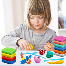 Carica l'immagine nel visualizzatore di Gallery, Argilla da Modellare – 24 Colori Pasta Modellabile Magica Essiccante All'aria per Bambini, Regalo per Ragazzi e Ragazze Dai 3 ai 12 Anni