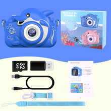 Carica l'immagine nel visualizzatore di Gallery, Hangrui Macchina Fotografica Bambini, Fotocamera Bambino con Giochi, 20MP 1080P Selfie Videocamera con 32G, Fotocamere Digitali Regalo Natale &amp;Compleanno da 3 a 12 Anni -Blu