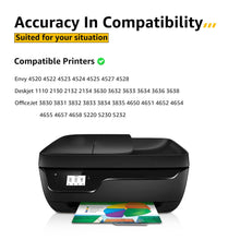 Carica l&#39;immagine nel visualizzatore di Gallery, CMYBabee 302 XL 302XL Cartucce d&#39;inchiostro Rigenerate per Cartucce HP 302 Nero e Colore per Envy 4520 4522 4527 DeskJet 1110 2130 3630 3632 3634 3636 Officejet 3830 3833 3834 4650 4657 5220 5230 5232
