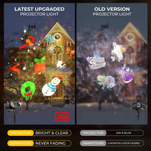Carica l'immagine nel visualizzatore di Gallery, Proiettore di Natale luci per esterni IP44 impermeabile, 15 W luminoso HD Ocean Wave Effect, 12 diapositive 96 nessuna dissolvenza immagini luce per regalo Halloween, Natale proiettore LED decorazione