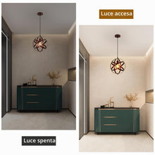 Carica l'immagine nel visualizzatore di Gallery, DELIPOP Lampadario a Sospensione E27, Vintage Lampada da Soffitto Globo