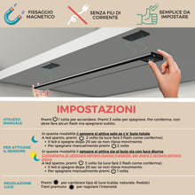 Carica l'immagine nel visualizzatore di Gallery, Luce Armadio LED con Sensore Ricaricabile, Barra LED Magnetica a 3 Tonalità, Intensità Regolabile Dimmerabile per Illumi