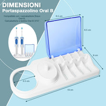 Carica l&#39;immagine nel visualizzatore di Gallery, Ph Pro Heat Porta Spazzolino Elettrico - Porta Testine Spazzolino Elettrico - Supporto per Spazzolino Compatibile per Oral B con Coperchio - Include 4 Copritestine.