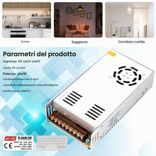 Carica l'immagine nel visualizzatore di Gallery, Alimentatore 12V 30A 360W Switching Power Supply Trasformatore Convertitore AC 220V alimentatore Adattatore per stampant