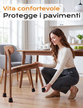 Carica l'immagine nel visualizzatore di Gallery, gommini Per Sedie Extra Piccole 24 Pezzi - Coprigambe/feltrini Per Sedia Rotondi/Nero Scuro/Gel Di Silice,Feltro 360°- P