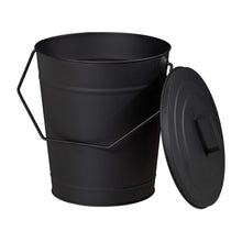 Carica l'immagine nel visualizzatore di Gallery, Relaxdays Secchio per Cenere con Coperchio, per Raffreddare &amp; Trasportare Carbone Bollente, Camino &amp; Stufa, 12 l, Nero