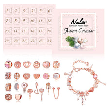 Carica l'immagine nel visualizzatore di Gallery, Naler Calendario Avvento 2024 Donna Calendario dell Avvento 2024 Calendario Avvento Gioielli Calendario dell Avvento Fai da Te 22 Perline + 1 Collana + 1 Bracciale per Moglie, Fidanzata, Madre e Amica