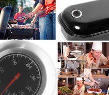 Carica l'immagine nel visualizzatore di Gallery, HomeTools. - Termometro analogico per barbecue, resistente alla temperatura, per BBQ e affumicatore, diametro 5 cm, rang