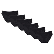 Carica l'immagine nel visualizzatore di Gallery, Amazon Essentials Slip Bikini in Cotone (Disponibile in Taglie Forti) Donna, Pacco da 10, Nero, 46