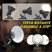 Carica l'immagine nel visualizzatore di Gallery, Klarlight Portalampada E27 con Clip EU Spina e Interruttore Lampada a Morsetto E27 vite Edison Lampada da Tavolo, Girevo