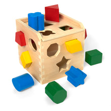 Carica l&#39;immagine nel visualizzatore di Gallery, Melissa &amp; Doug Cubo Incastri con Forme Geometriche, legno, Giochi bambini 2 anni Montessori, Regalo Giocattoli 3 - 4 anni