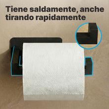Carica l'immagine nel visualizzatore di Gallery, Minismus Porta Carta Igienica Adesivo, Acciaio Inox Verniciato, Nero