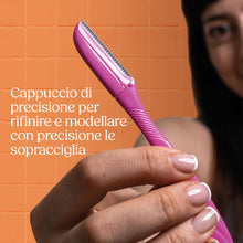 Carica l'immagine nel visualizzatore di Gallery, Wilkinson Sword Intuition Eyebrow Shaper, 5 rasoi per sopracciglia da donna