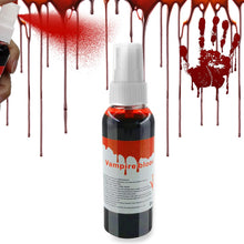 Carica l&#39;immagine nel visualizzatore di Gallery, Wuhonghao Sangue Finto,60ml Sangue Finto Spray Halloween Lavabile,Essere Utilizzato per Trucco Halloween Ferite Finte E Vestiti Trucco Zombie Vampiro Fake Blood,