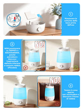 Carica l'immagine nel visualizzatore di Gallery, AROEVE Umidificatore Ambiente, 2,5L Umidificatore, 250 ml/h, 25H Diffusore di Oli Essenziali, Spegnimento Automatico, 25 dB Silenzioso per Neonati e Piante, Bianco