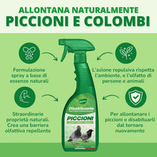 Carica l'immagine nel visualizzatore di Gallery, Gardemia Disabituante Anti Piccioni 750ml Spray Sgradito Azione Naturale Barriera Vegetale Che Disabitua da Balcone Casa Alternativa Eco a Repellente Dissuasori Gufo Corvo Veleno Ultrasuoni Spuntoni