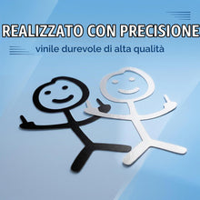 Carica l'immagine nel visualizzatore di Gallery, 4 Pezzi Adesivi Auto Divertenti, Sticker Macchina Dito Medio (12x8,5cm), Decalcomanie per Esterni Impermeabili, Set 2 Ne