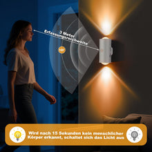 Carica l'immagine nel visualizzatore di Gallery, Applique Led da Parete Interno 2Pezzi Luce con Sensore di Movimento