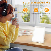 Carica l'immagine nel visualizzatore di Gallery, Caldarax Lampada per Terapia della Luce 15000 Lux, Lampada a Luce Diurna senza Sfarfallio/UV, 3 Temperature di Colore, 5