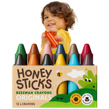 Carica l'immagine nel visualizzatore di Gallery, Honeysticks Pastelli 100% Pura Cera d'Api (Confezione da 12 Pezzi)