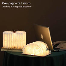 Carica l'immagine nel visualizzatore di Gallery, Lampada-libro pieghevole Regalo per amanti dei libri, lampada di carta pieghevole, luce da libro portatile per arredamen