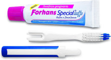 Carica l'immagine nel visualizzatore di Gallery, Forhans, Kit Tascabile da Viaggio, Confezione Composta da Dentifricio Gengivario Special con Zinco Cloruro e Spazzolino, Ideale Fuori Casa, per Igiene Orale, Gengive Sane, Dentifricio Formato 12,5 ml