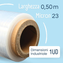Carica l'immagine nel visualizzatore di Gallery, Raylu Paper - Film per imballaggio industriale e per pallettizzare, rotolo di carta film resistente in plastica ad alta elasticità per traslochi e spedizioni (Trasparente, 1 pezzo ECO)