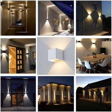 Carica l&#39;immagine nel visualizzatore di Gallery, Applique LED da Esterno 12W LED Naturale 4000K Lampada da Parete in Alluminio, IP65 Impermeabile - Ideale per Decorazioni Esterno e interno (Bianco, Luce Naturale-4000K)