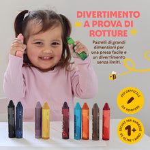 Carica l'immagine nel visualizzatore di Gallery, Honeysticks Super Jumbo Pastelli di Cera (Pacco da 6) - 100% Cera d'Api