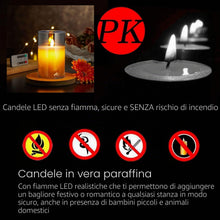 Carica l'immagine nel visualizzatore di Gallery, Candele LED, Flickering Flameless Candele, Candele a Batteria with Glass con Telecomando a 10 Tasti, Realizzato in Vera 