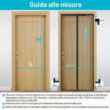 Carica l'immagine nel visualizzatore di Gallery, Zanzariera Magnetica 80 x 240 cm per Porta Finestra, Ultima Versione di Tenda Zanzariera con Magneti, Proteggete la Vost
