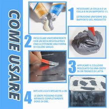 Carica l'immagine nel visualizzatore di Gallery, Stucco per Metallo, Metallo Liquido A+B, Bicomponente per Metalli