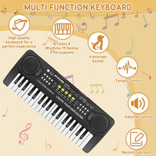 Carica l'immagine nel visualizzatore di Gallery, Pianola Tastiera Bambini, Tastiera Elettronica Portatile 37 Tasti con Micro
