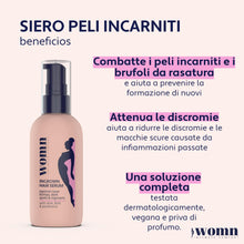 Carica l'immagine nel visualizzatore di Gallery, womn Siero Anti-Peli Incarniti, Brufoli Rasatura &amp; Macchie Pigmentarie 50ml