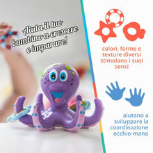 Carica l'immagine nel visualizzatore di Gallery, Nuby Polpo Galleggiante Interattivo, Gioco Bagnetto, 3 Anelli, 18+ Mesi
