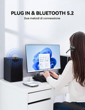 Carica l'immagine nel visualizzatore di Gallery, TECKNET Auricolare Bluetooth &amp; Dongle USB, cuffie wireless ad orecchio con microfono a cancellazione di rumore, auricola