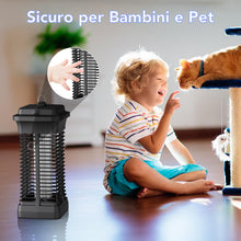 Carica l'immagine nel visualizzatore di Gallery, ROVLAK Lampada Antizanzare Elettrico da Interno, Zanzariera Elettrica 6W 1000V UV, Luce Anti Insetti Mosche Ammazza Zanzare Elettrico da Interno per Camera da Letto, Cucina, Soggiorno, Ufficio