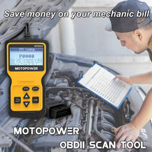 Carica l&#39;immagine nel visualizzatore di Gallery, MOTOPOWER MP69033 OBD2 Scanner Universale Motore Lettore di codici di guasto CAN Strumento di scansione diagnostica per tutte le auto OBD II Protocol