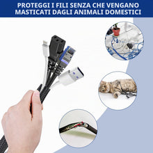Carica l'immagine nel visualizzatore di Gallery, Romon 3m Guaina Cavi Intrecciata, 25-32 mm Flessibile Self-closing Raccogli Cavis, Tagliabile Nascondi Cable Management,
