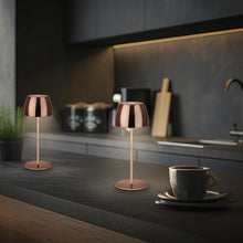 Carica l'immagine nel visualizzatore di Gallery, Briloner - Set di 2 Mini Lampade da Tavolo LED, IP44, Touch, Oro Rosa