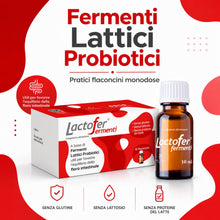 Carica l'immagine nel visualizzatore di Gallery, Lactofer Fermenti – Fermenti Lattici Probiotici in Flaconcini – Integratore Alimentare utile per l’Equilibrio della Flor