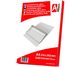 Carica l'immagine nel visualizzatore di Gallery, 100x Plastificatrici Albyco A4 2x80 Mic | Protezione brillante e pro