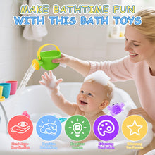 Carica l&#39;immagine nel visualizzatore di Gallery, Giocattoli da Bagno,Giocattolo da bagno 5 Barca Giochi bagnetto Giocattoli da Bagnetto per Bambini,Mulino ad acqua rotante con Ventose,Giochi Bagnetto per Bambini 1 2 3 4 Anni