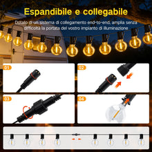 Carica l'immagine nel visualizzatore di Gallery, Catena Luminosa Esterno 20M, Impermeabile Luci da Esterno Giardino, LED Lampadine da Esterno Giardino Dimmerabile con Te