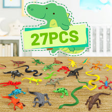 Carica l'immagine nel visualizzatore di Gallery, 27Pcs Rettile Giocattoli Figure Animali Figure Animali Plastica Rettile Serpente Lucertole Frog Crocodile Giocattoli Set