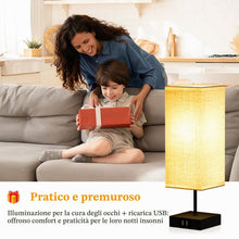 Carica l'immagine nel visualizzatore di Gallery, Lampada da Comodino Touch Dimmerabile, Abat Jour da Comodino