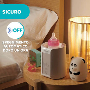 Chicco Scaldabiberon Portatile Da Viaggio E Scaldapappa Con Tre Programmi E Spegnimento Automatico, Bianco, ‎14 x 14 x 17.5 cm; 820 grammi