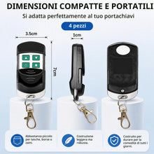 Carica l'immagine nel visualizzatore di Gallery, Telecomando Cancello Universali,4 PCS Telecomando 433 mhz Universale